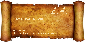 Laczina Alda névjegykártya